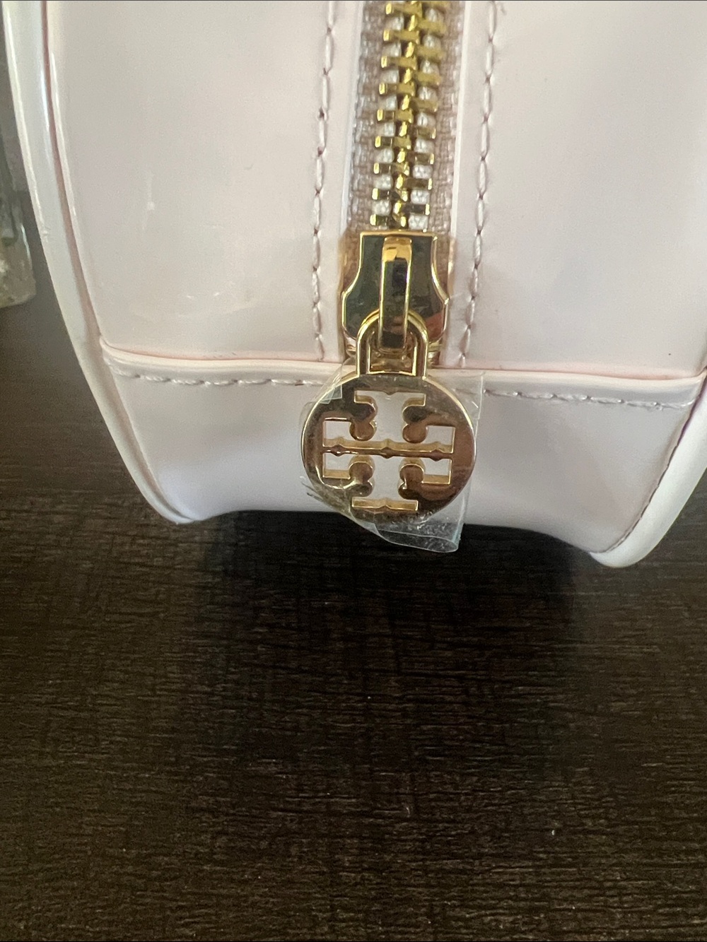 Tory Burch Light Pink Laser-Cut Cosmetic Case - Picture 2 of 6